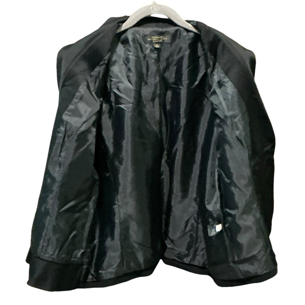 ARTHUR S. LEVINE TAHARI LUXE Lester Tuxedo Blazer 12 20.5” p2p Black $320 NWT - Picture 10 of 14
